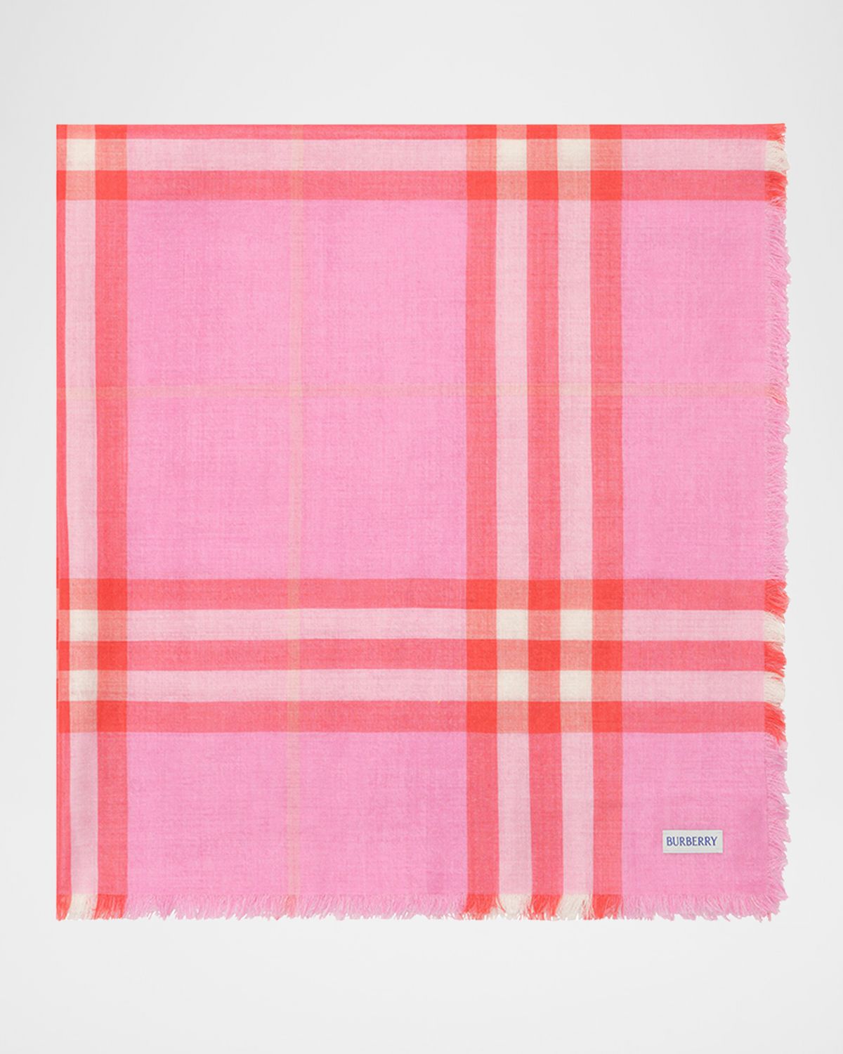 Burberry Reversible Check Wool Silk Scarf