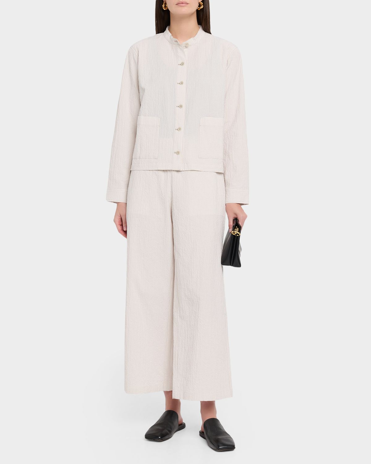 Eileen Fisher Wide-Leg Crinkled Ankle Pants | Thumbnail 2 Eileen Fisher Wide-Leg Crinkled Ankle Pants | Thumbnail 2