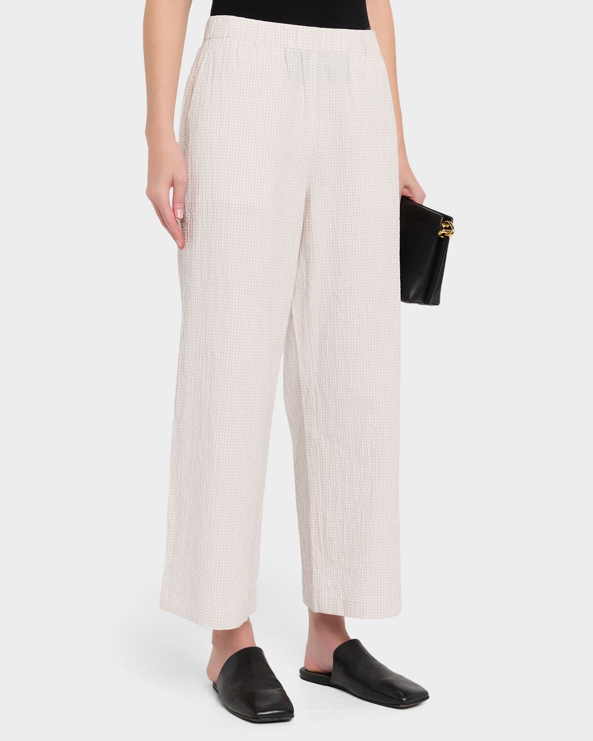 Eileen Fisher Wide-Leg Crinkled Ankle Pants | Thumbnail 4 Eileen Fisher Wide-Leg Crinkled Ankle Pants | Thumbnail 4