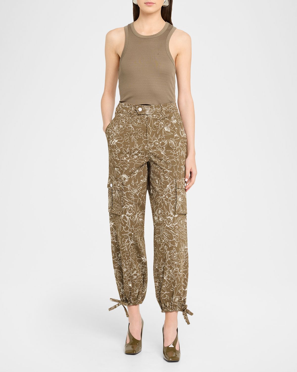 Cinq a Sept Garden Doodle Cargo Pants