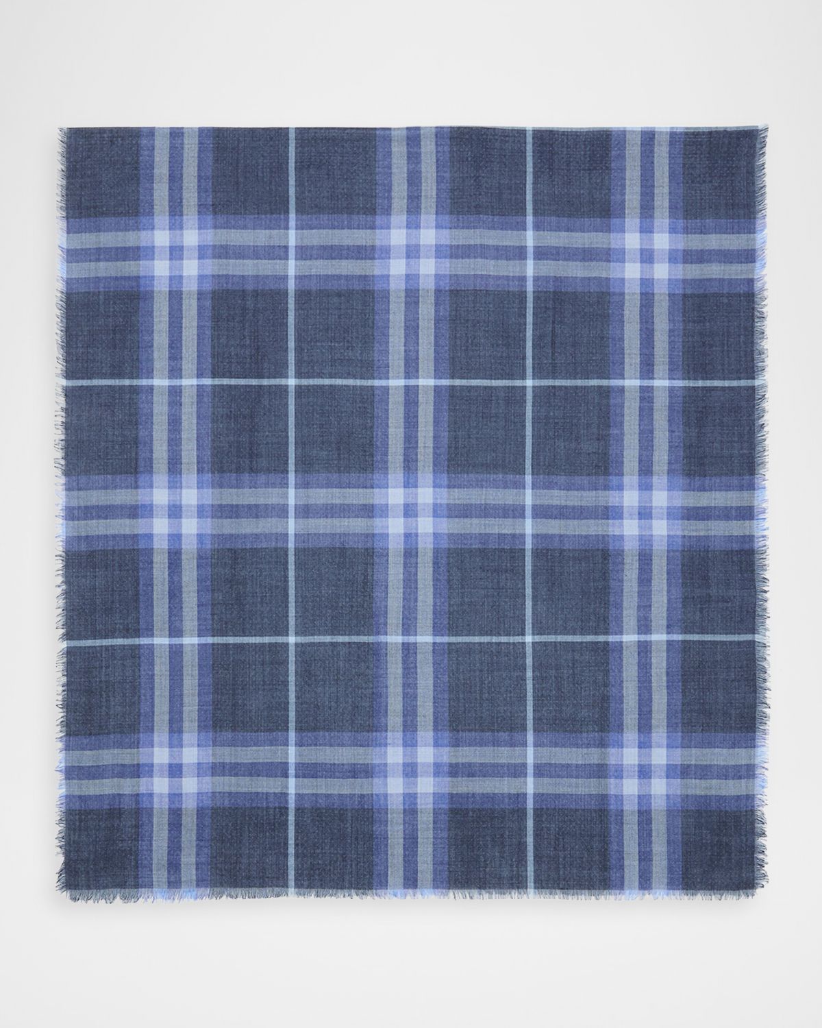 Burberry Wide Check Wool & Silk Scarf
