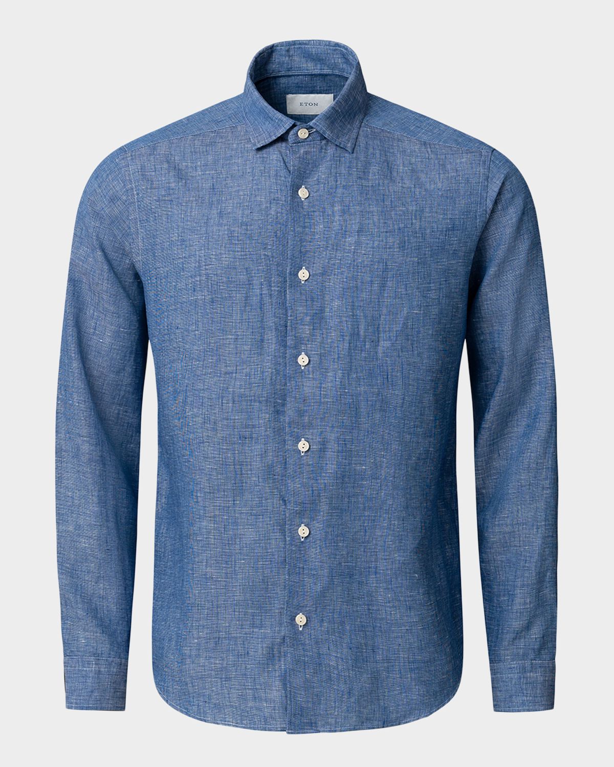 Eton Men 's Solid Linen Button-Down Shirt