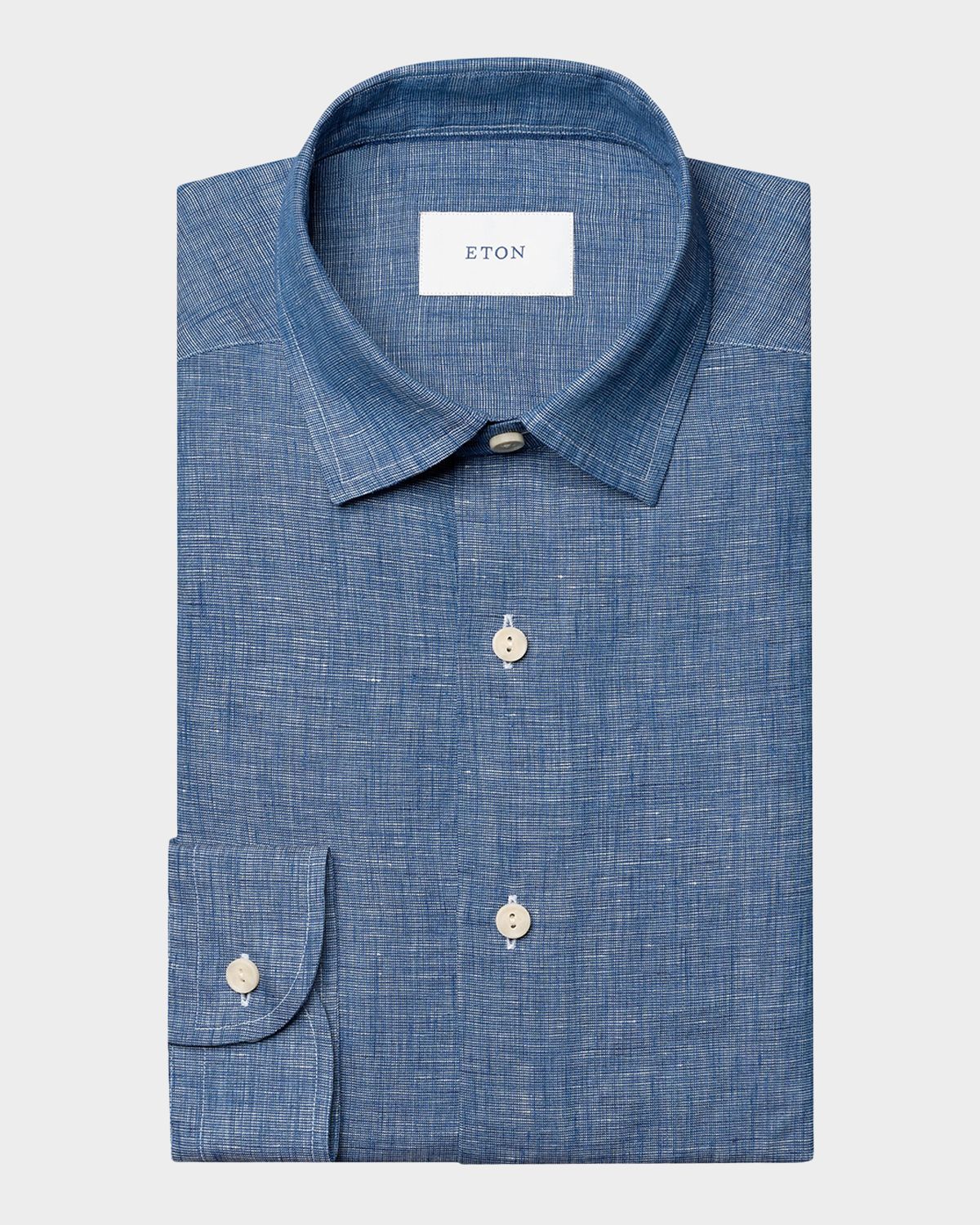 Eton Men 's Solid Linen Button-Down Shirt | Thumbnail 7 Eton Men 's Solid Linen Button-Down Shirt | Thumbnail 7