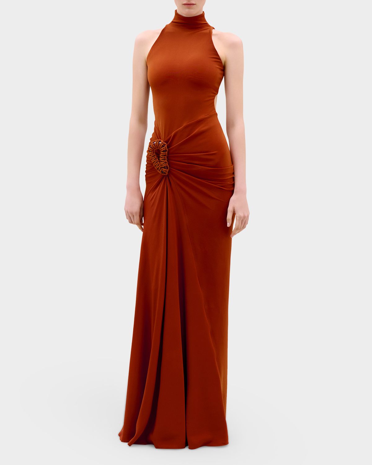 Silvia Tcherassi Frances Embellished Ruched Sleeveless Maxi Dress | Thumbnail 4 Silvia Tcherassi Frances Embellished Ruched Sleeveless Maxi Dress | Thumbnail 4