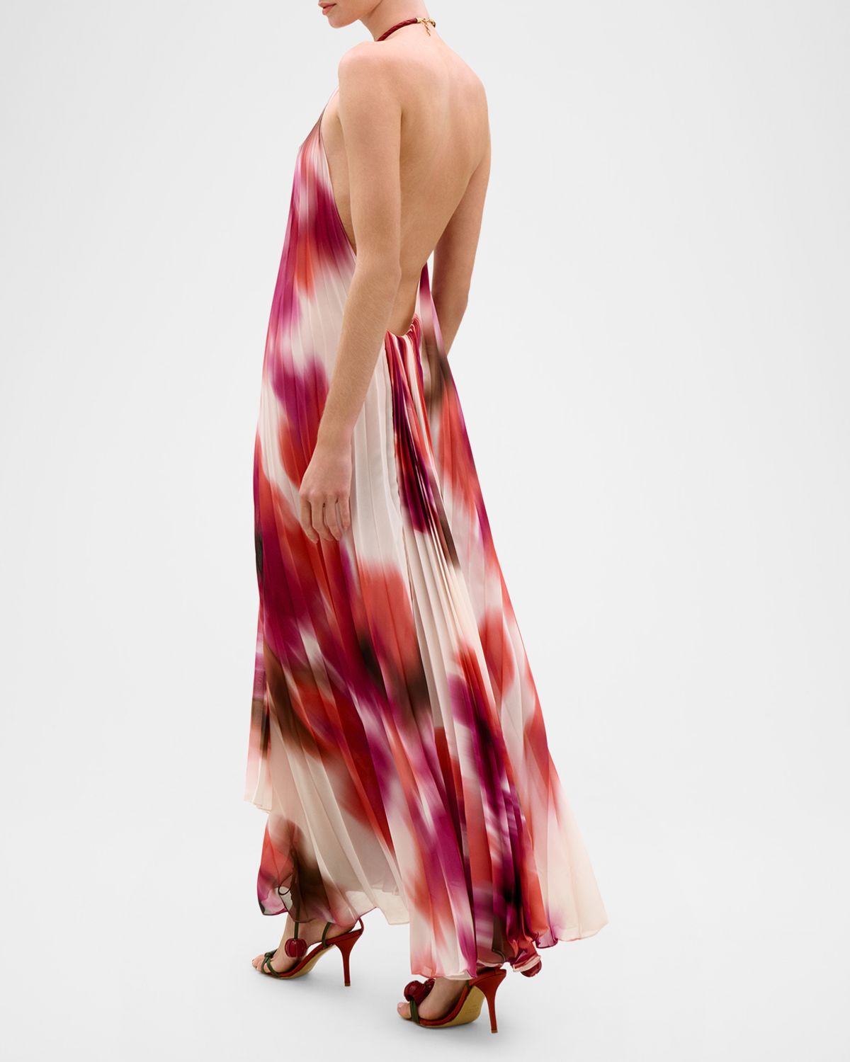 Silvia Tcherassi Constanza Pleated Halter Maxi Dress | Thumbnail 3 Silvia Tcherassi Constanza Pleated Halter Maxi Dress | Thumbnail 3