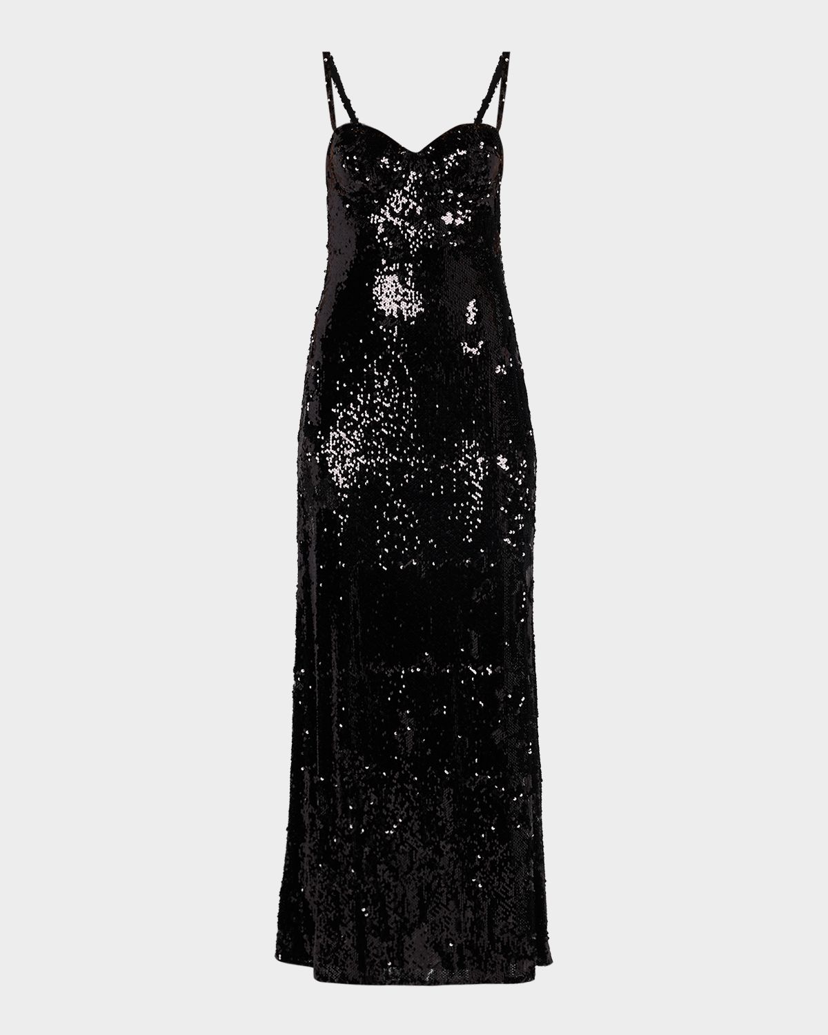 L 'Agence Sayla Bias-Cut Sequined Gown