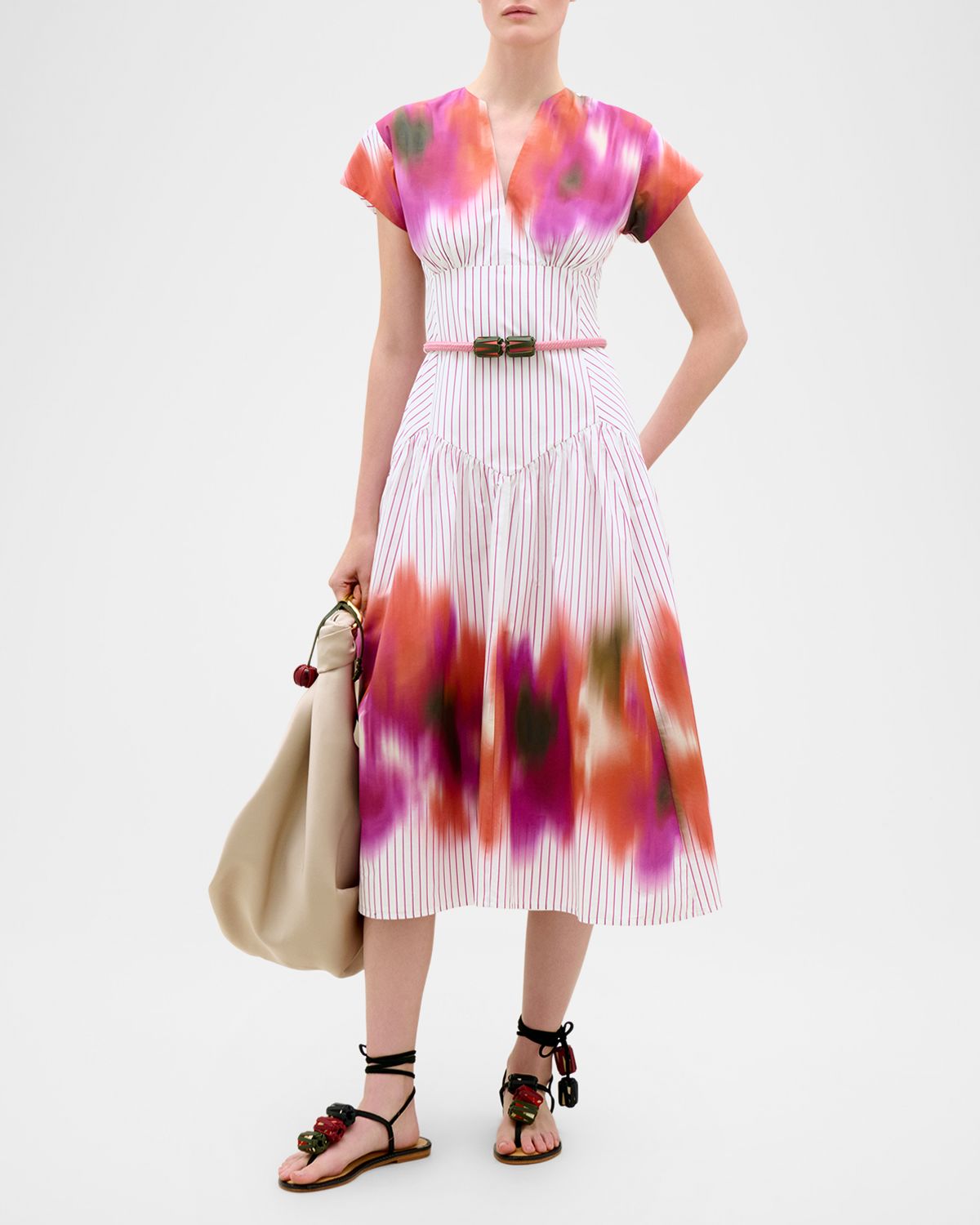 Silvia Tcherassi Antia Belted Midi Dress | Thumbnail 4 Silvia Tcherassi Antia Belted Midi Dress | Thumbnail 4