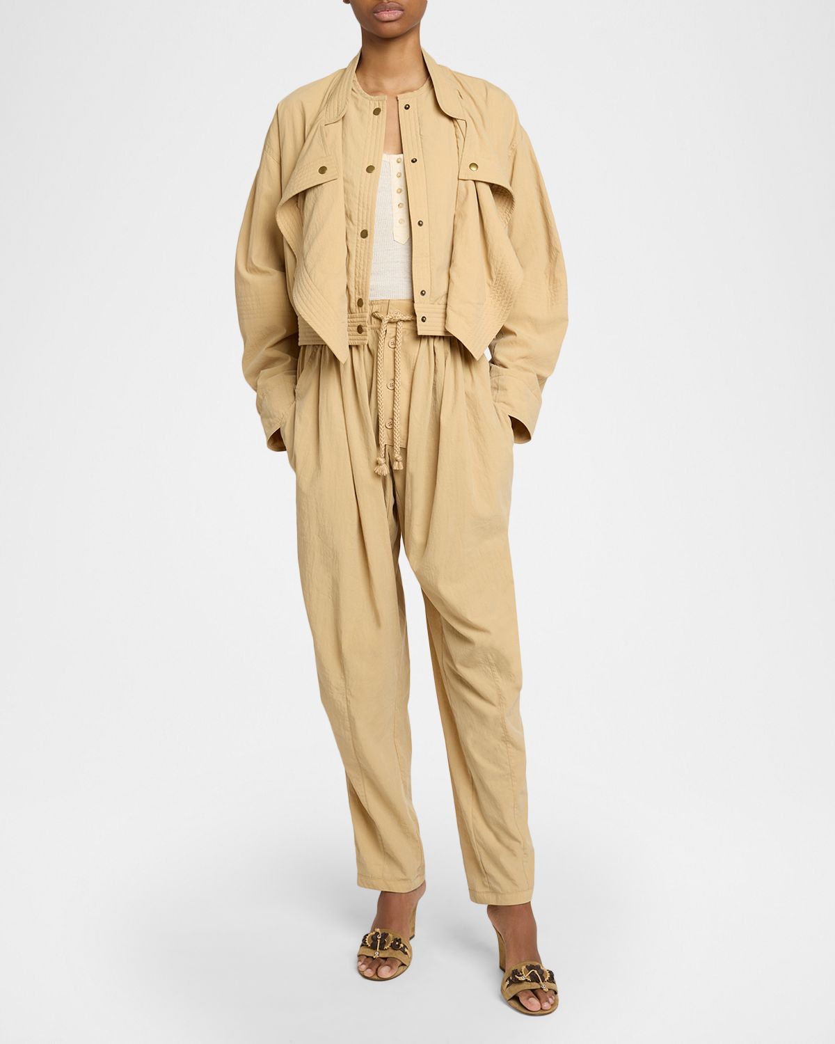 Isabel Marant Falcona Tapered-Leg Drawstring Pants