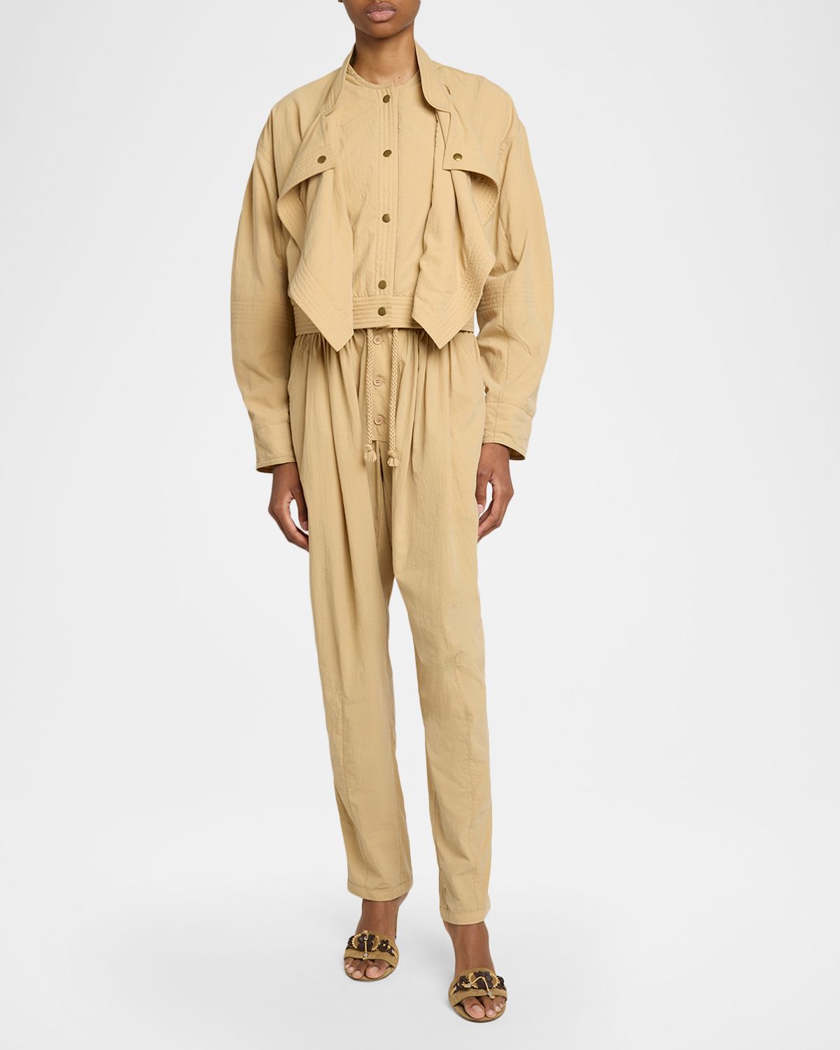 Isabel Marant Tricia Drape Bomber Jacket