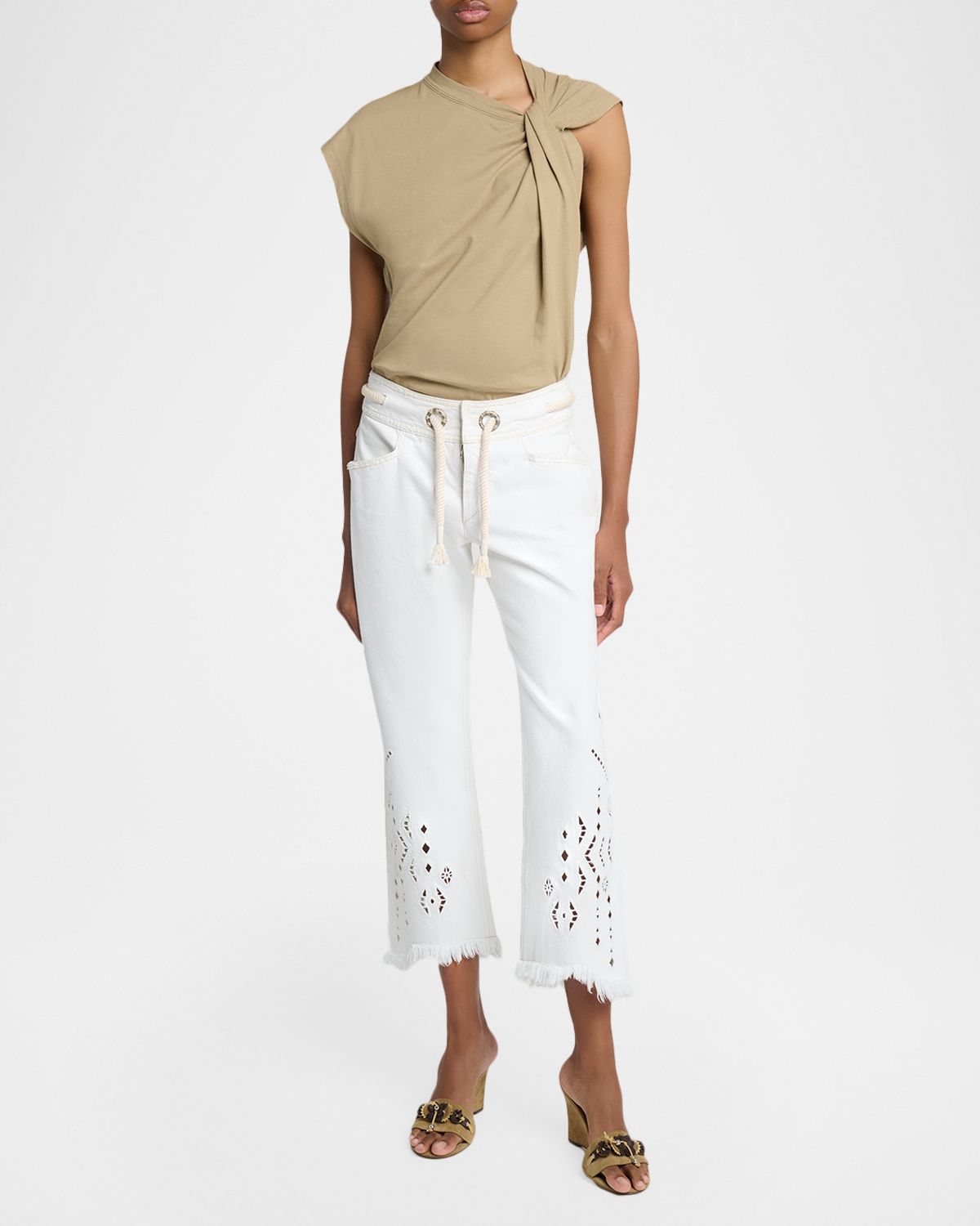 Isabel Marant Nayda Twisted Sleeveless T-Shirt