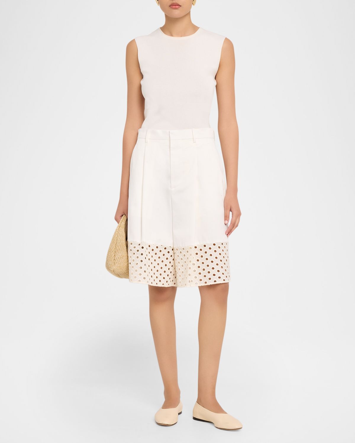 Marni Cotton Wide-Leg Bermuda Shorts