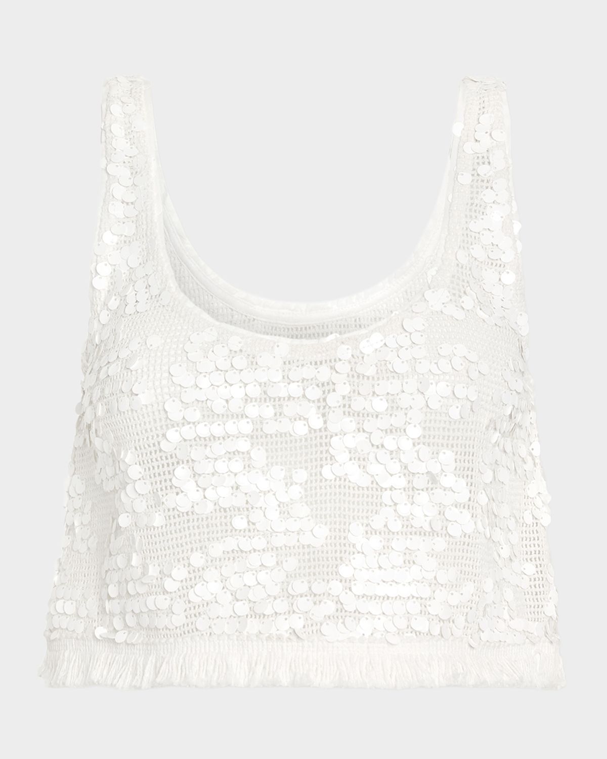 Ramy Brook Kyra Paillette Scoop-Neck Coverup Top