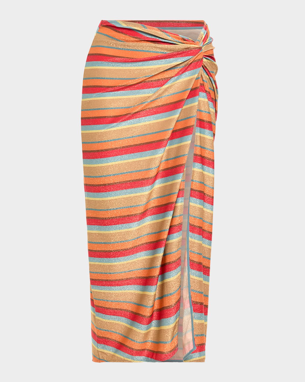 Ramy Brook Xana Glitter Stripe Coverup Skirt