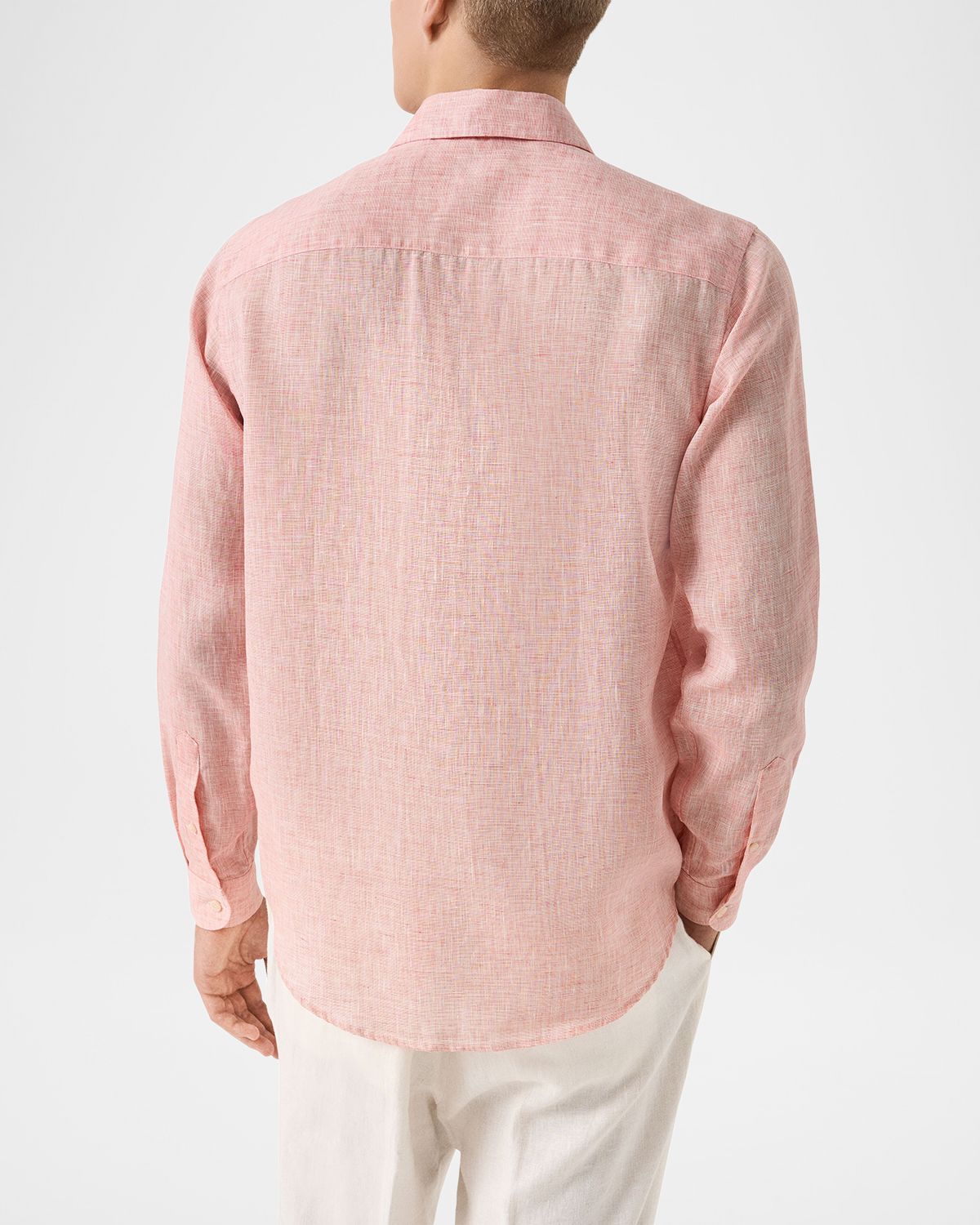Eton Men 's Solid Linen Button-Down Shirt