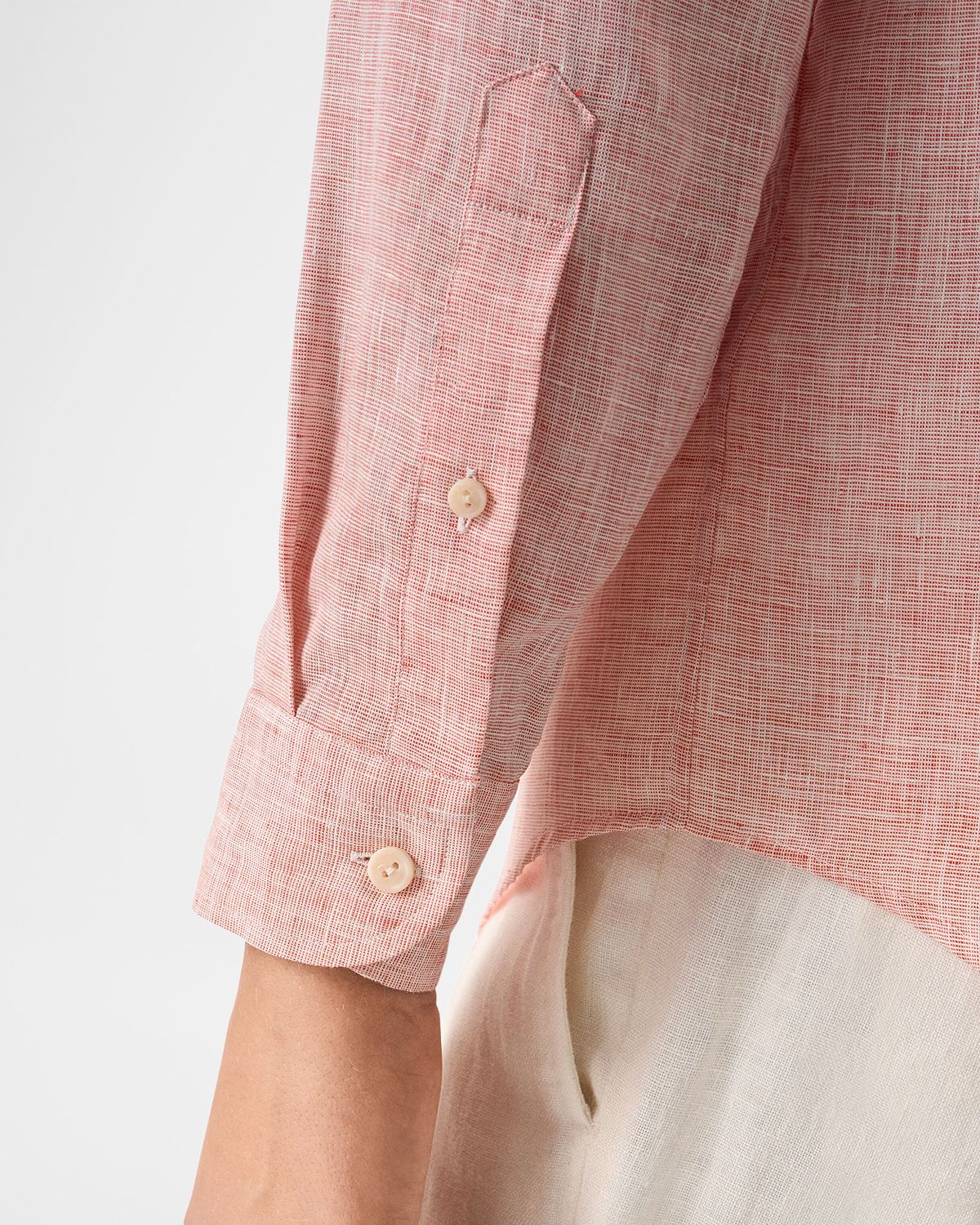 Eton Men 's Solid Linen Button-Down Shirt | Thumbnail 5 Eton Men 's Solid Linen Button-Down Shirt | Thumbnail 5
