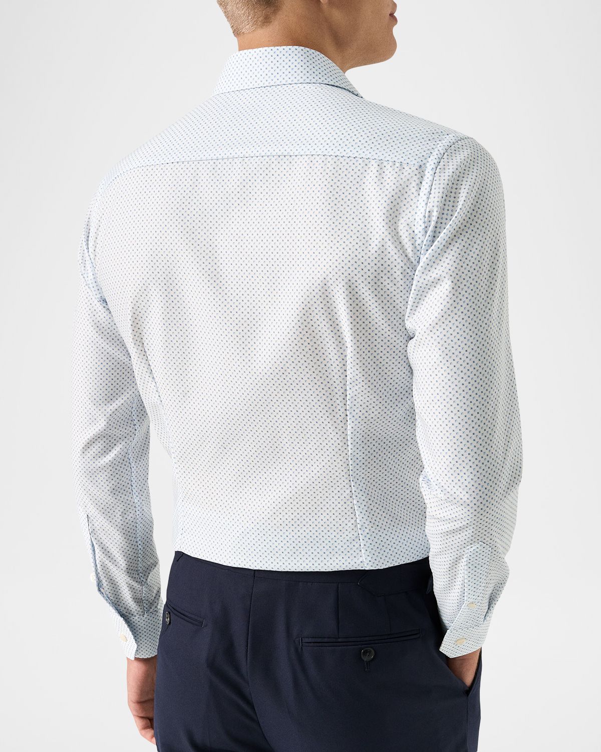Eton Men 's Signature Twill Micro-Print Dress Shirt | Thumbnail 3 Eton Men 's Signature Twill Micro-Print Dress Shirt | Thumbnail 3
