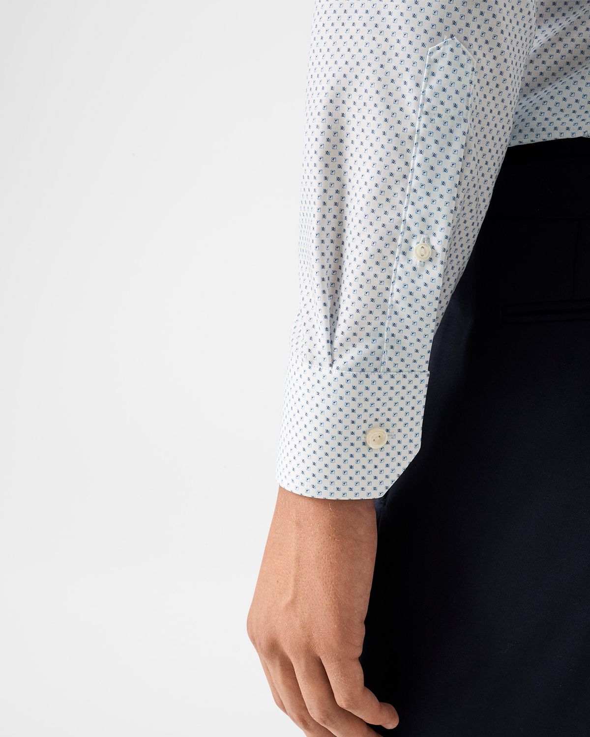 Eton Men 's Signature Twill Micro-Print Dress Shirt | Thumbnail 8 Eton Men 's Signature Twill Micro-Print Dress Shirt | Thumbnail 8