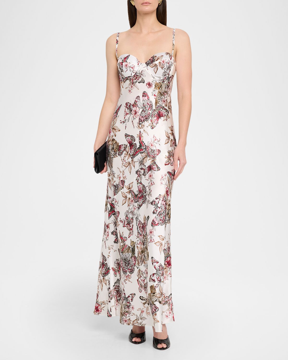 L 'Agence Sayla Bias-Cut Silk Gown