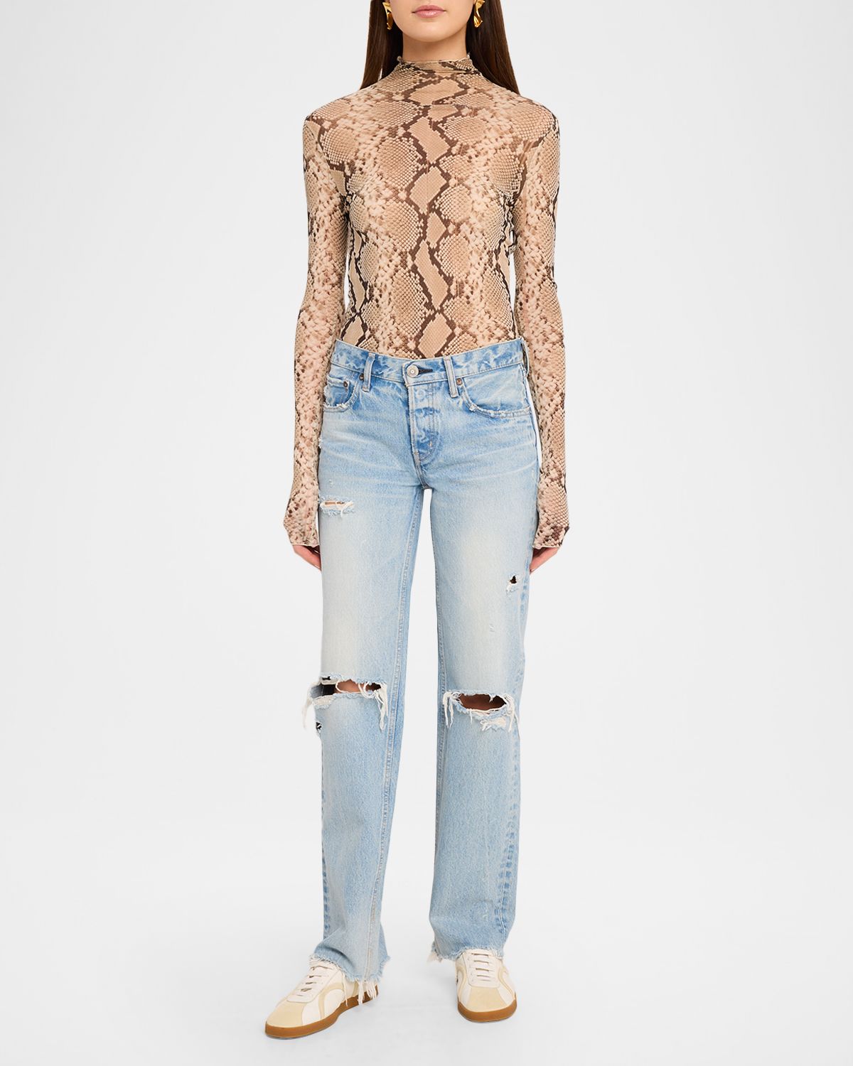 MOUSSY VINTAGE Distressed Straight Low-Rise Jeans | Thumbnail 5 MOUSSY VINTAGE Distressed Straight Low-Rise Jeans | Thumbnail 5