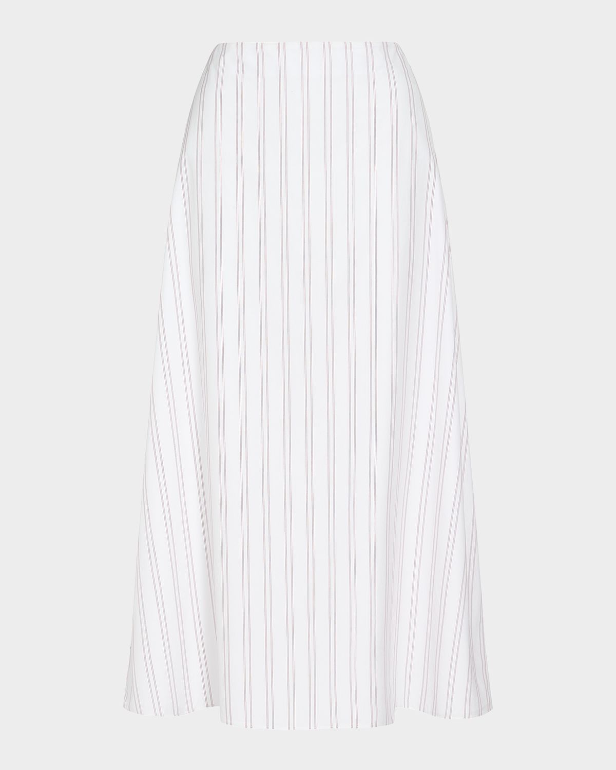 TWP The A-Line Pinstriped Cotton Skirt