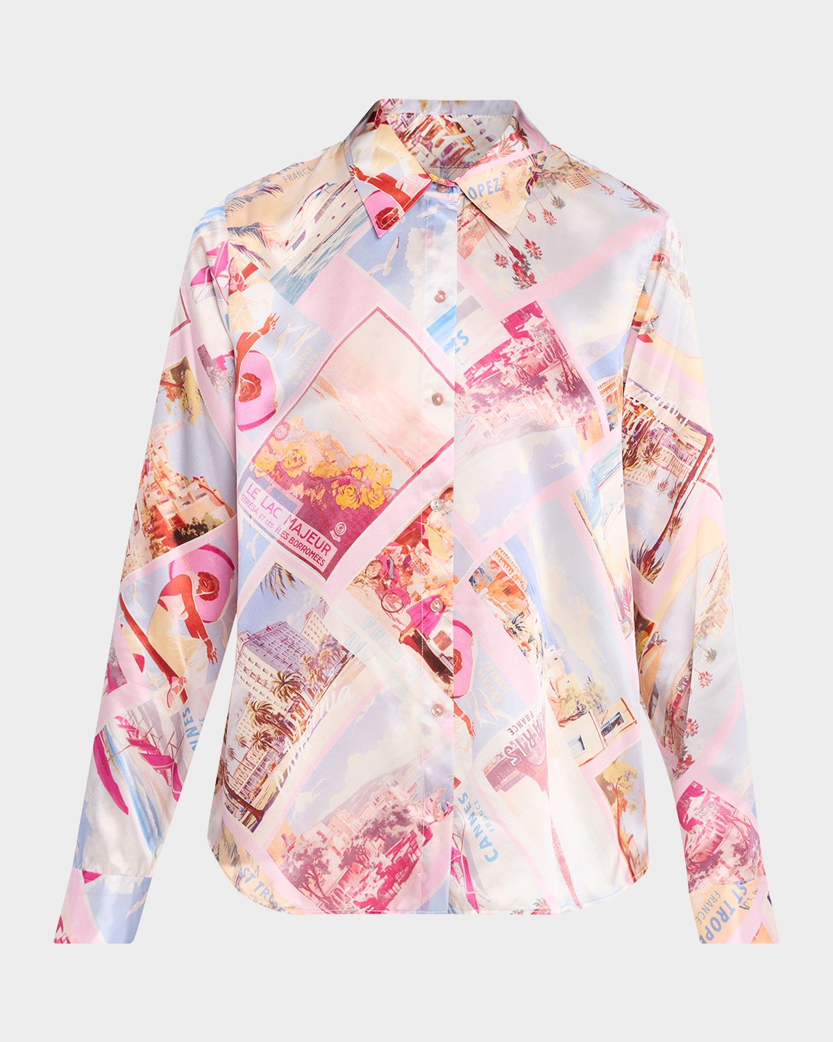 L 'Agence Tyler Silk Button-Front Blouse | Thumbnail 6 L 'Agence Tyler Silk Button-Front Blouse | Thumbnail 6