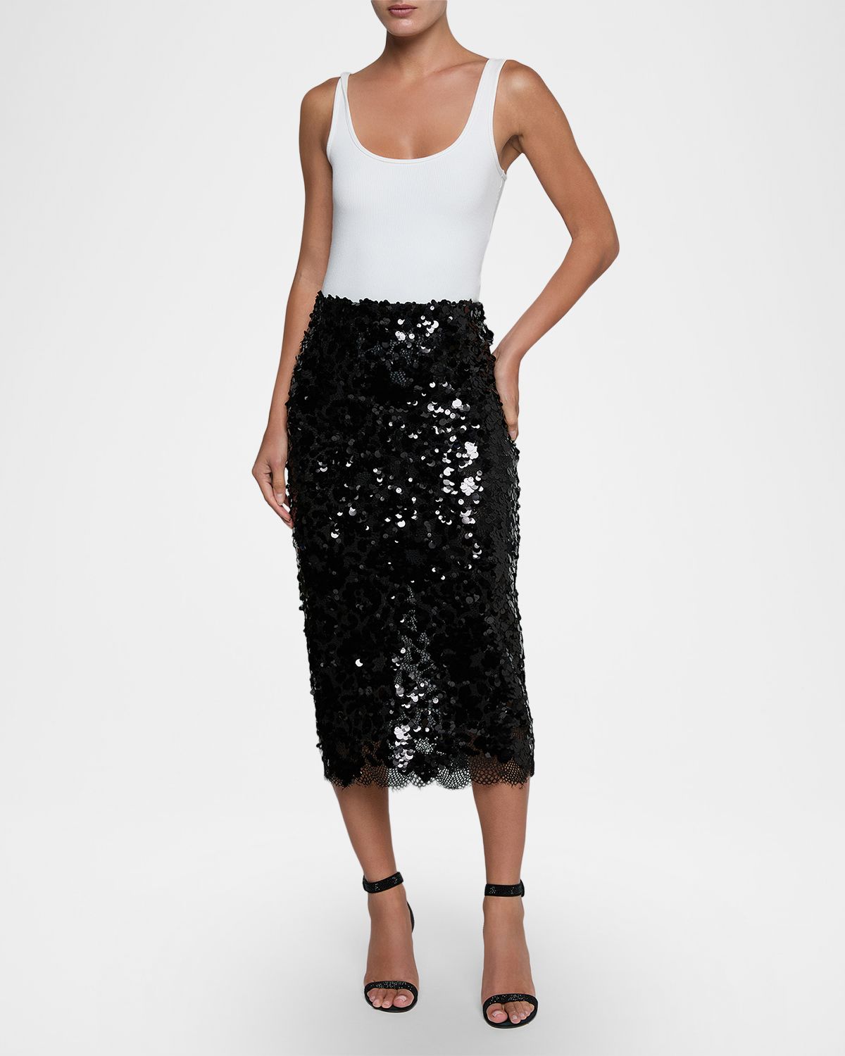L 'Agence Makena Sequined Lace Pencil Skirt | Thumbnail 5 L 'Agence Makena Sequined Lace Pencil Skirt | Thumbnail 5