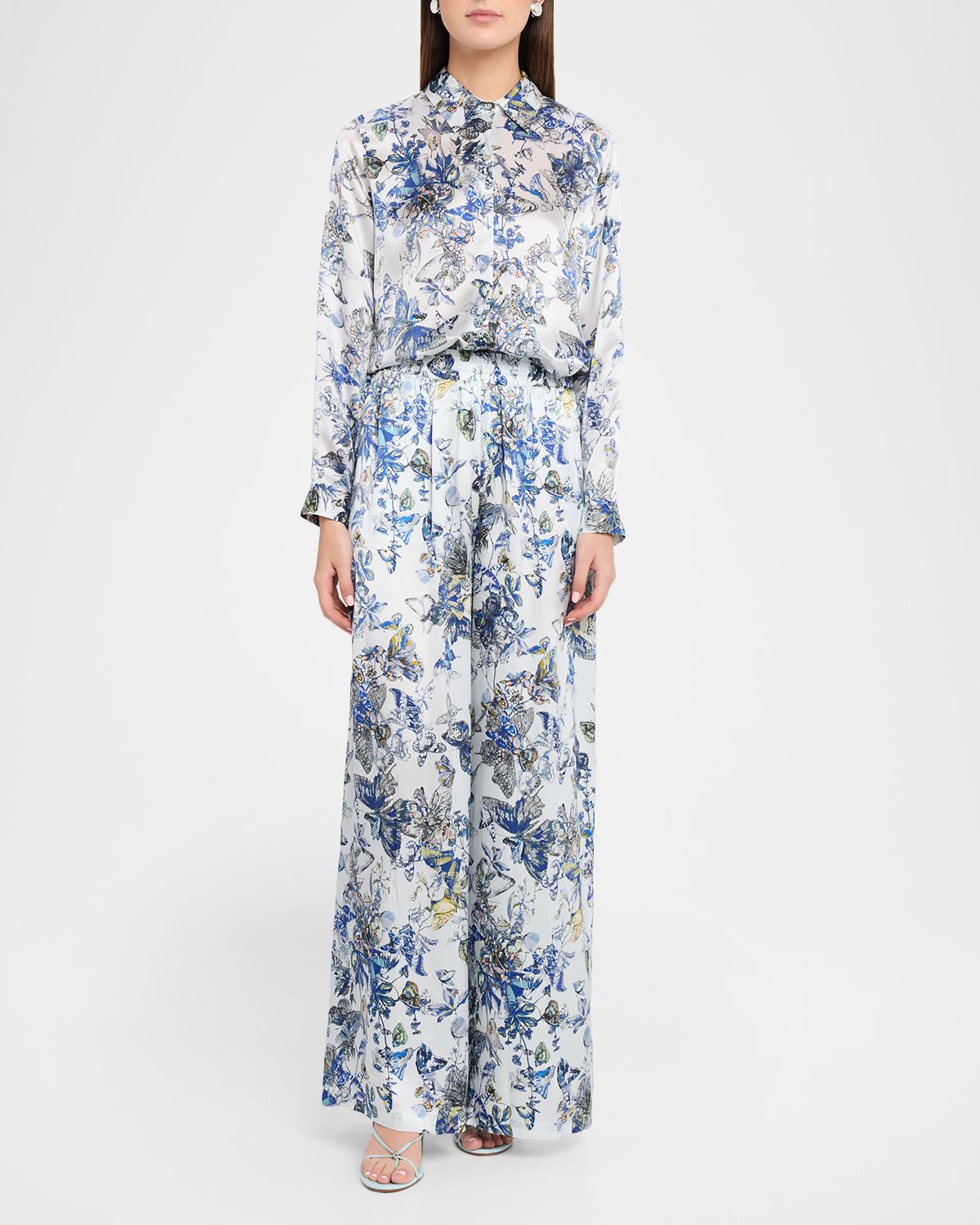 L'Agence Tyler Silk Button-Front Blouse