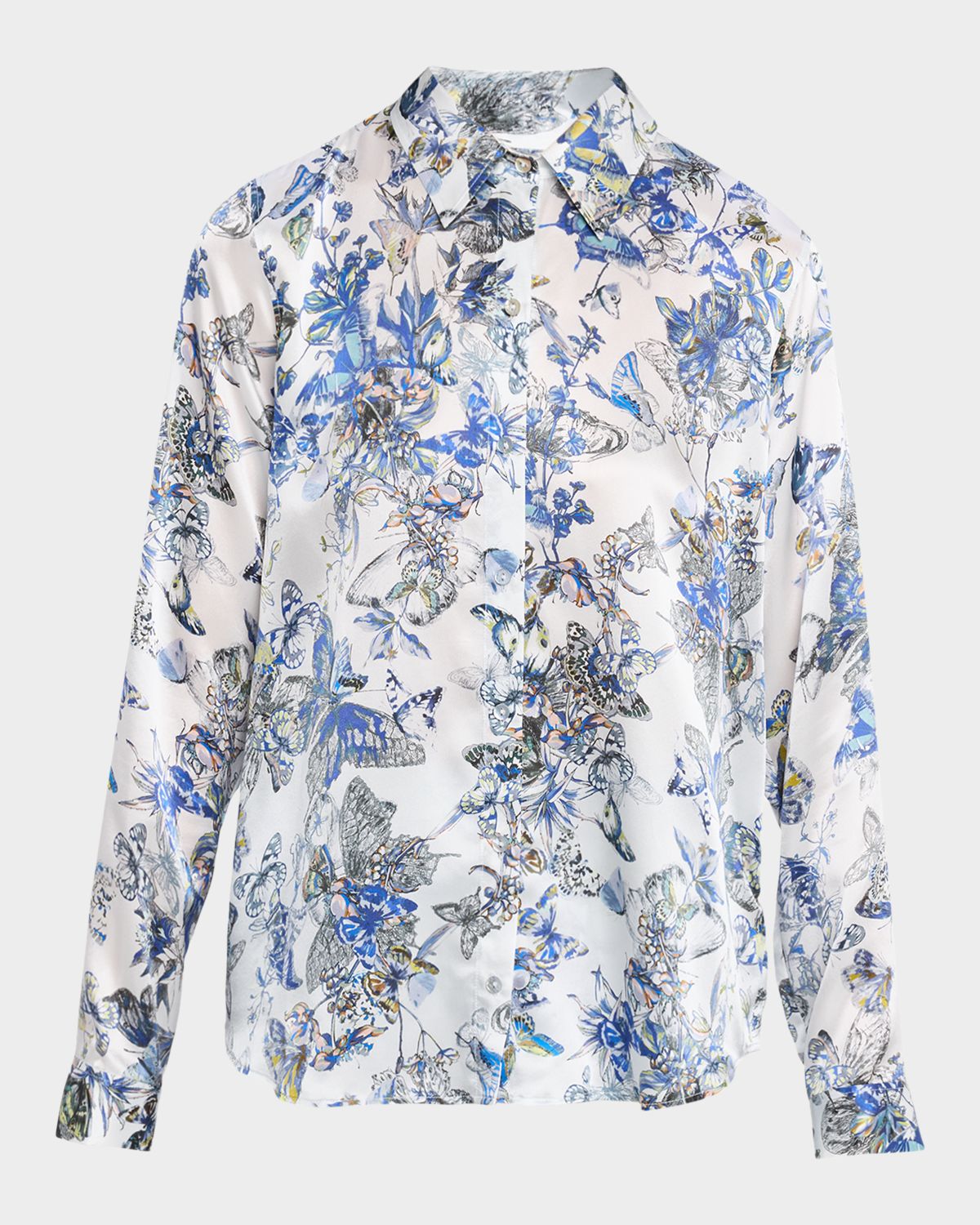 L 'Agence Tyler Silk Button-Front Blouse | Thumbnail 6 L 'Agence Tyler Silk Button-Front Blouse | Thumbnail 6