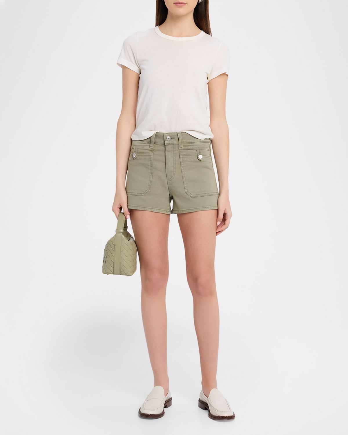 PAIGE Fallon Twill Shorts