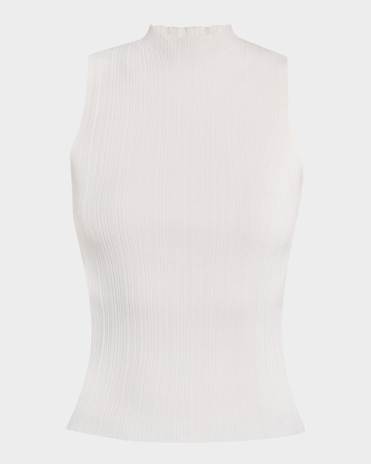 PAIGE Ravyn Ribbed Mock-Neck Tank Top