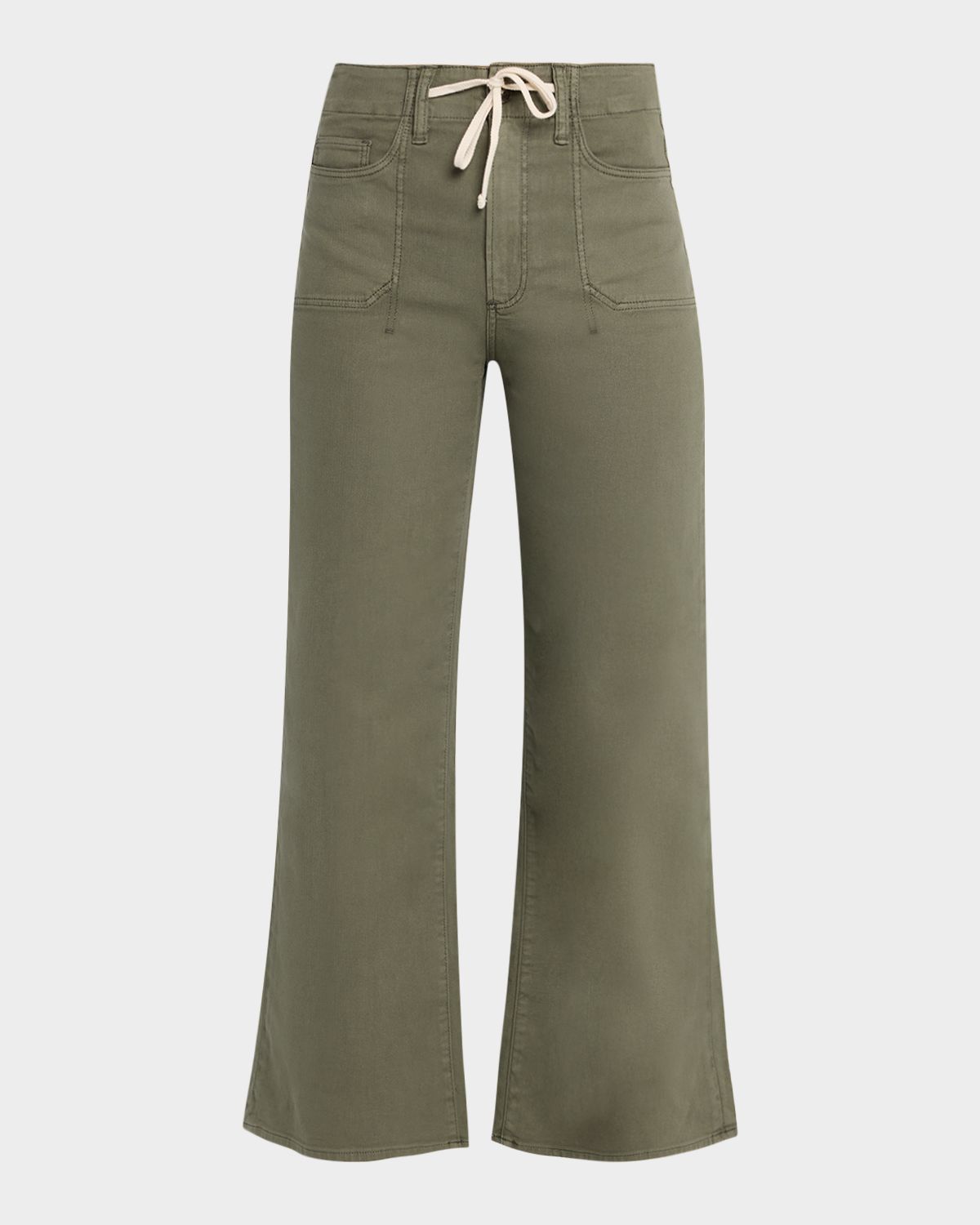 PAIGE Ari Wide-Leg Drawstring Utility Jeans
