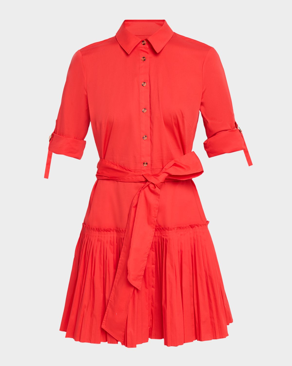 Shoshanna McLean Pleated Stretch Cotton Mini Shirtdress | Thumbnail 6 Shoshanna McLean Pleated Stretch Cotton Mini Shirtdress | Thumbnail 6