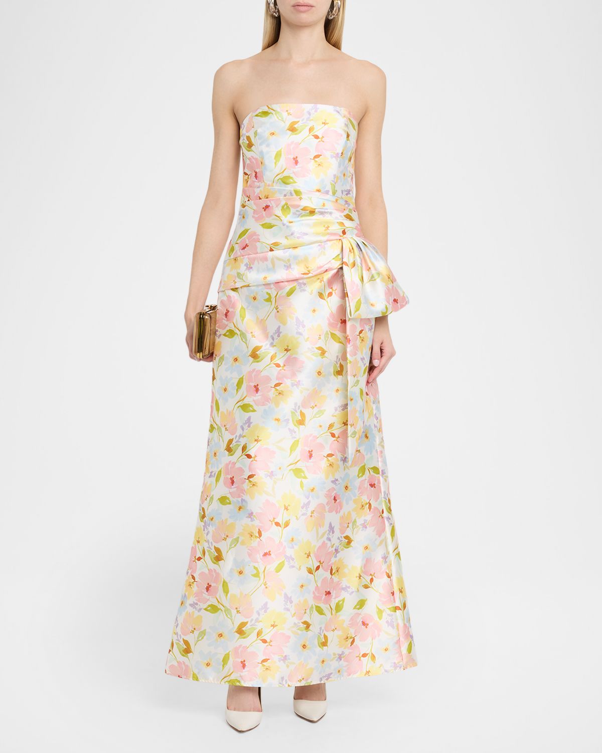 Shoshanna Jill Strapless Floral-Print Mikado Gown | Thumbnail 5 Shoshanna Jill Strapless Floral-Print Mikado Gown | Thumbnail 5
