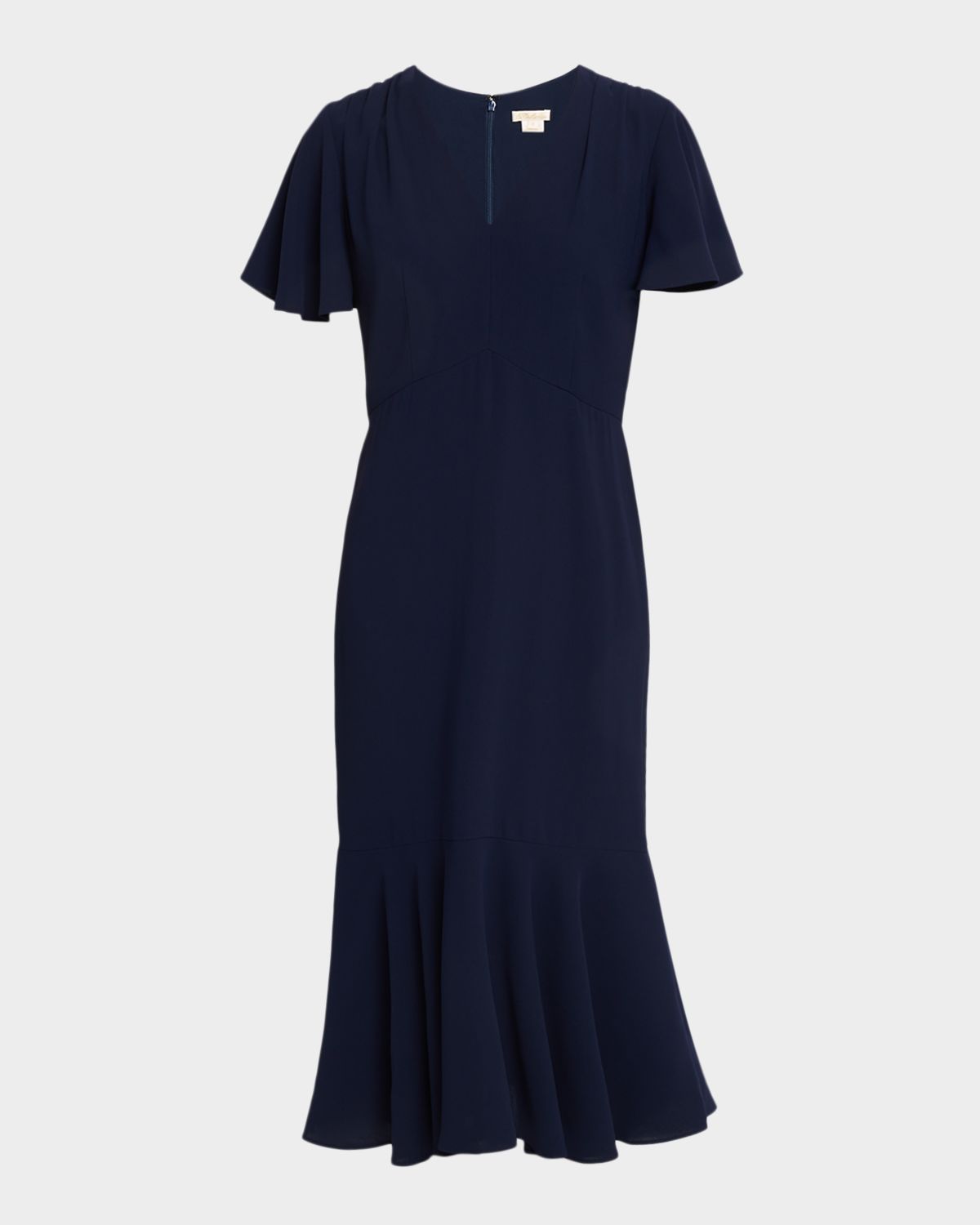 Shoshanna Lorrie Flounce Crepe Midi Dress | Thumbnail 6 Shoshanna Lorrie Flounce Crepe Midi Dress | Thumbnail 6