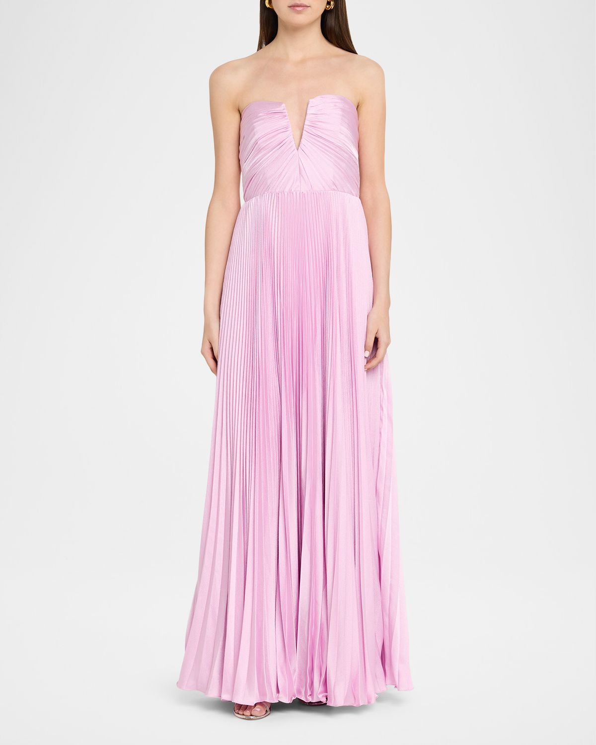 As It May Ella Strapless Pleated A-Line Gown