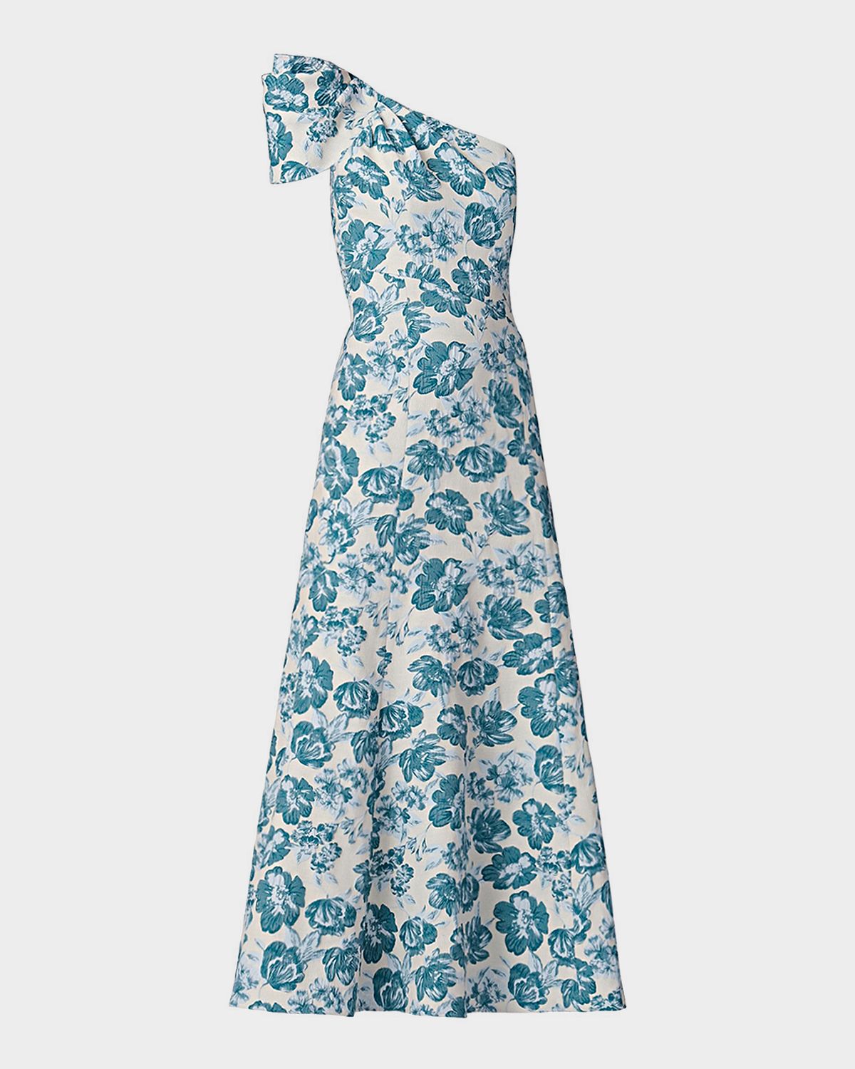 Shoshanna Lolla One-Shoulder Floral Jacquard Maxi Dress