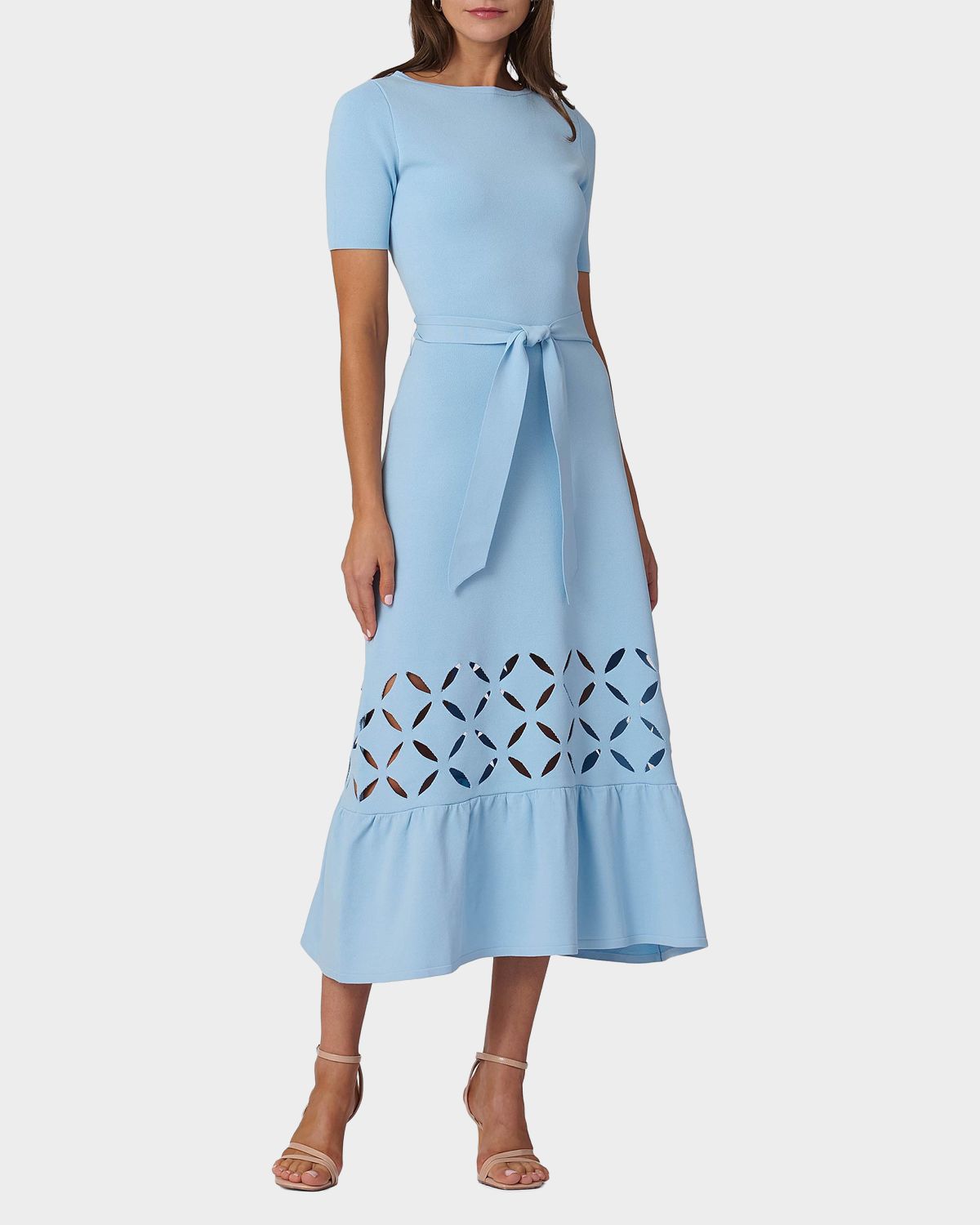 Shoshanna Pendelton Cutout Knit Midi Dress