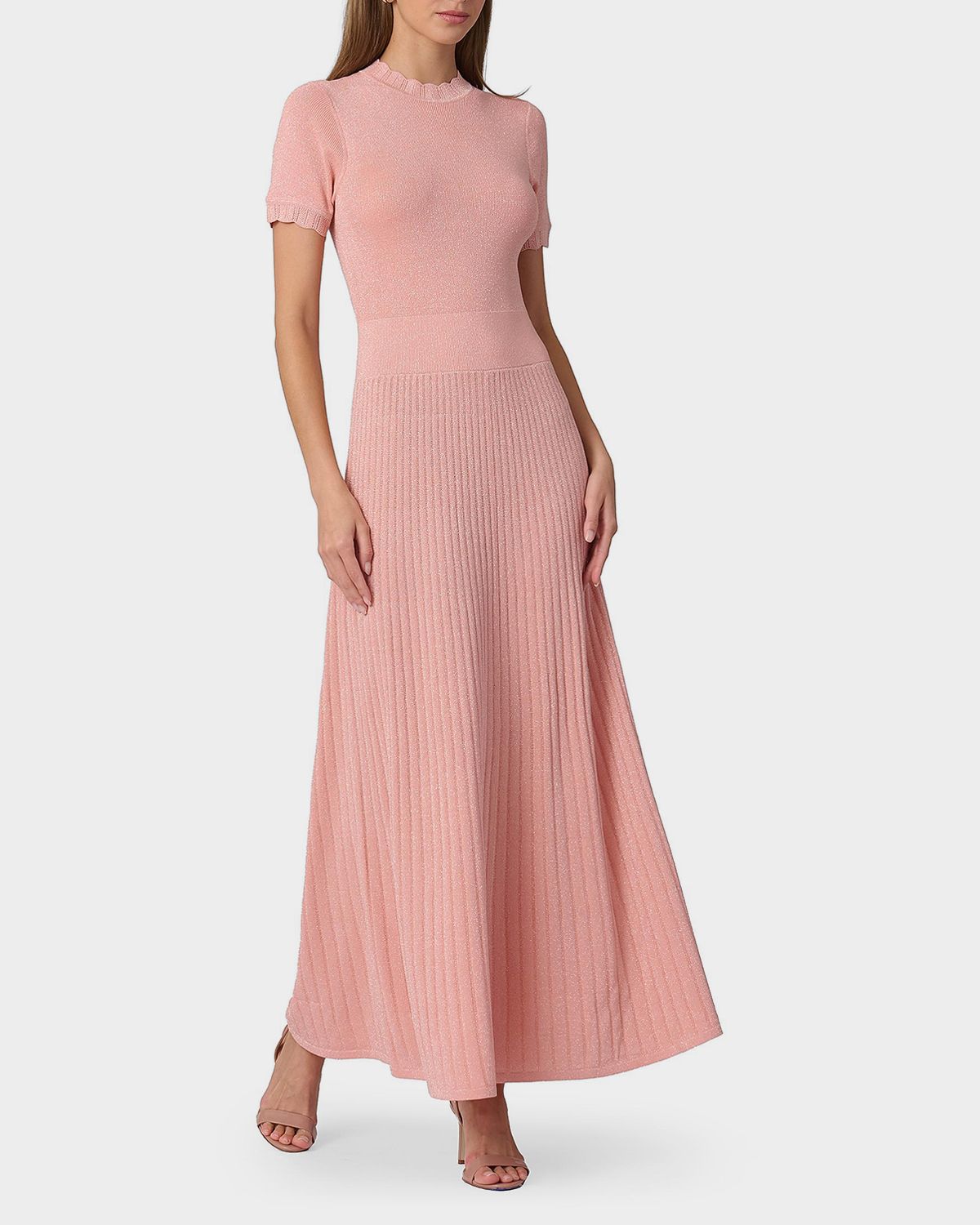 Shoshanna Darby Shimmer Knit Maxi Sweater Dress