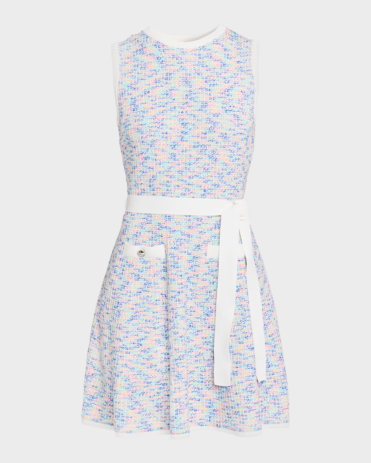 Shoshanna Coco Sleeveless Tweed Knit Mini Dress