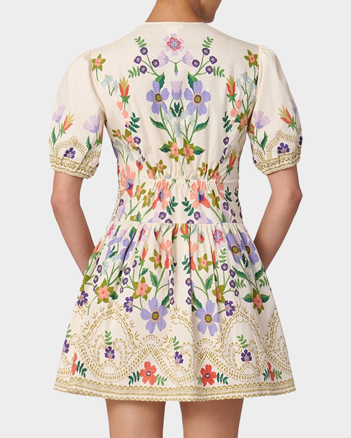 Shoshanna Tinsley Floral-Print Stretch Cotton Mini Dress | Thumbnail 4 Shoshanna Tinsley Floral-Print Stretch Cotton Mini Dress | Thumbnail 4