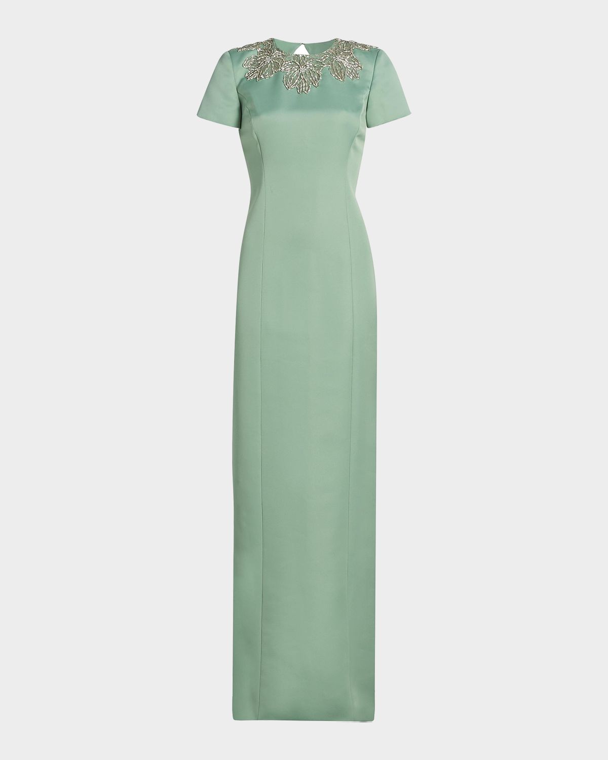 Theia Sorelia Beaded Duchess Satin Column Gown | Thumbnail 8 Theia Sorelia Beaded Duchess Satin Column Gown | Thumbnail 8