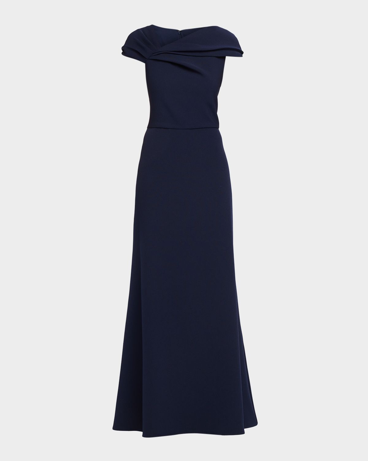 Shoshanna Carly Asymmetric Stretch Crepe Gown