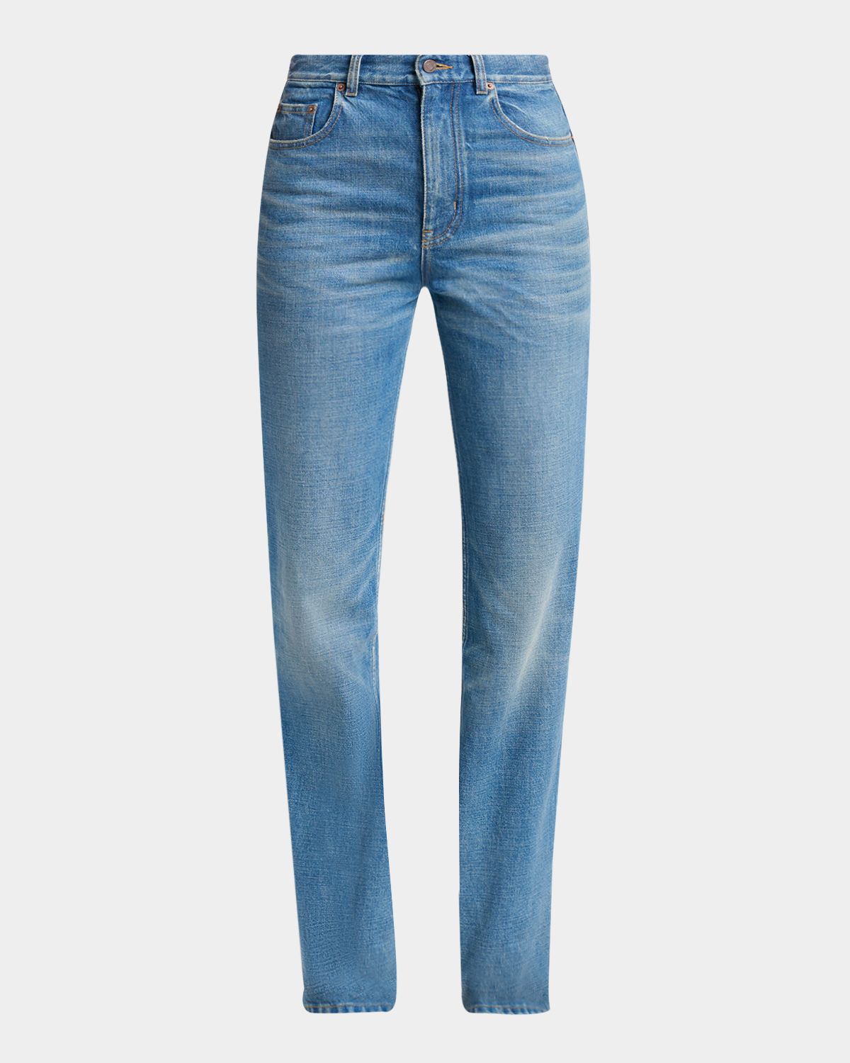 Chloe High-Rise Slim-Leg Denim Trousers