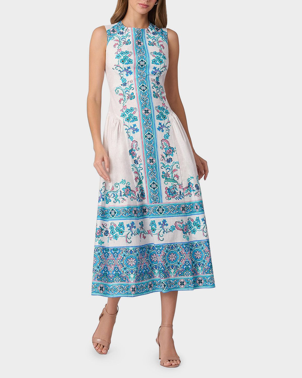 Shoshanna Adele Floral-Print Stretch Cotton Midi Dress