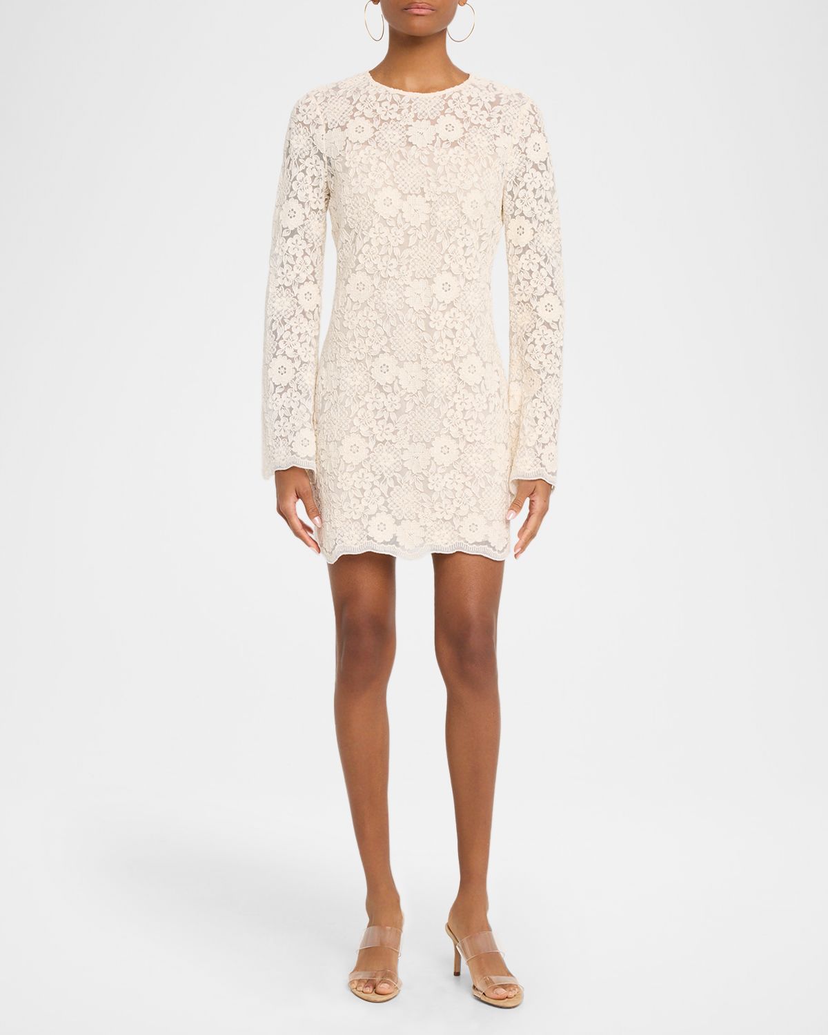 Veronica Beard Teresia Floral Lace A-Line Minidress