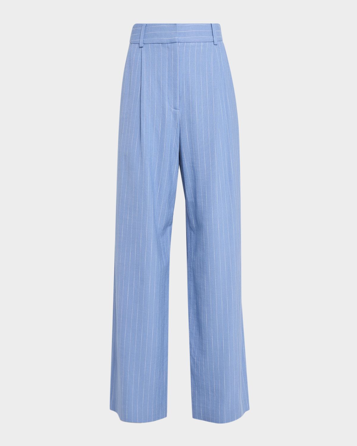 Veronica Beard Heyser Pinstripe Wide-Leg Pants