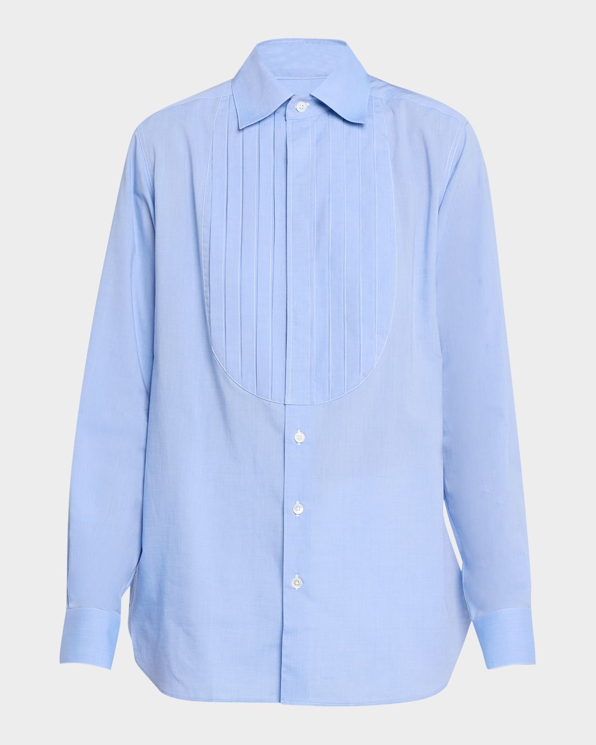 Sebline Bunny Pleated Bib Button-Down Shirt | Thumbnail 6