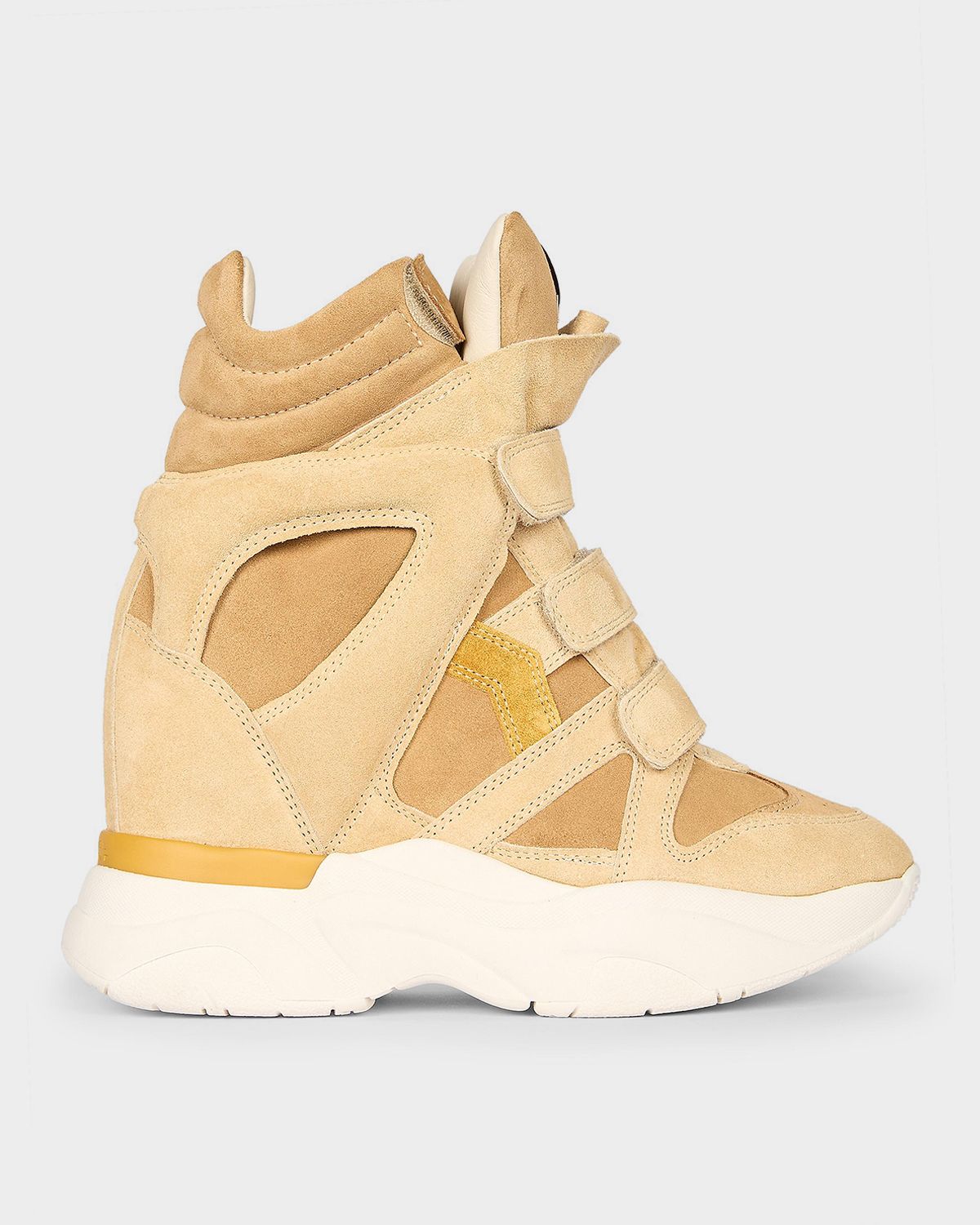 Isabel Marant Balskee Mixed Leather High-Top Sneakers