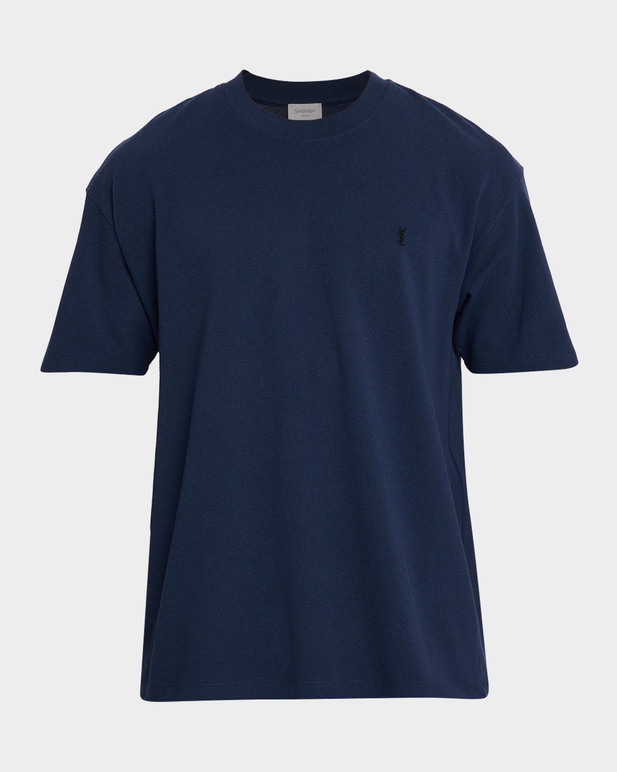Saint Laurent Men 's Embroidered Cassandre Logo T Shirt