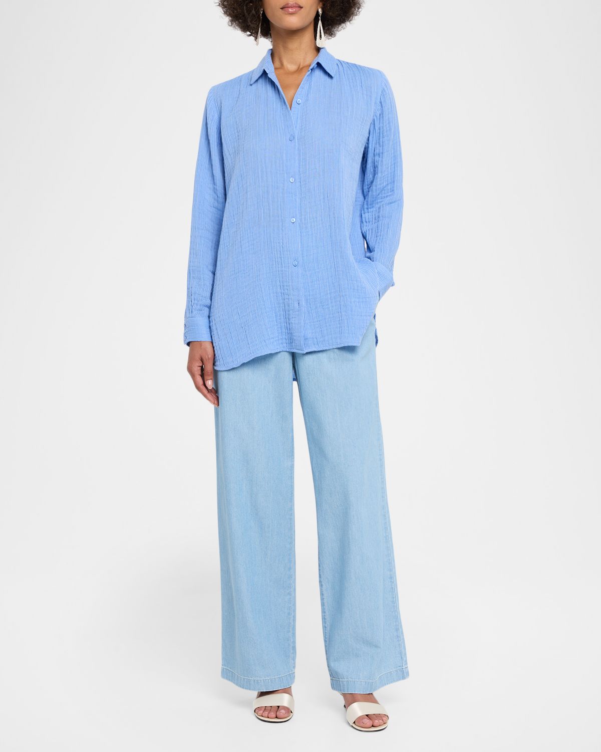 Eileen Fisher High-Rise Organic Cotton Denim Jeans